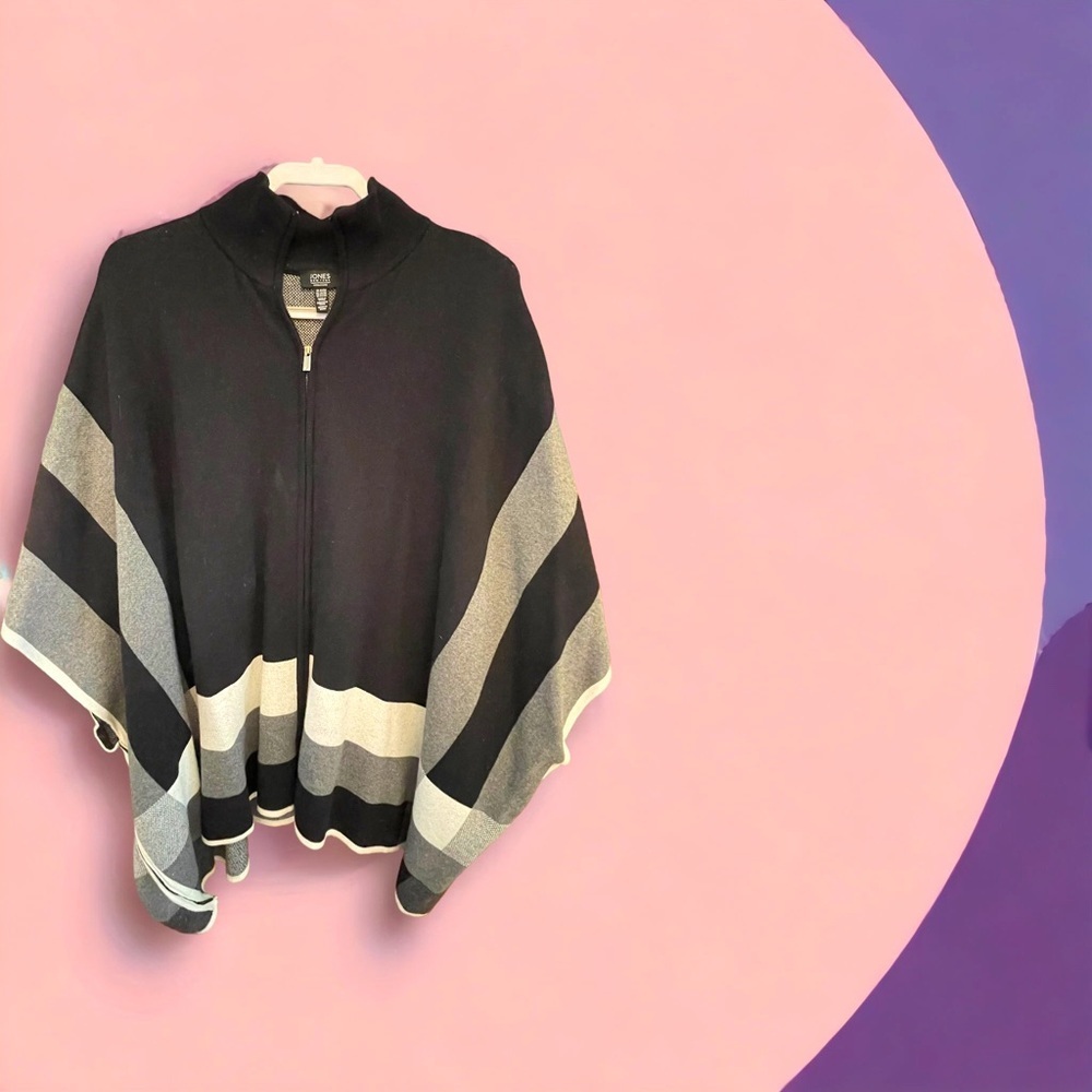 Jones New York Zip Up Cape Coat. Size 2x.